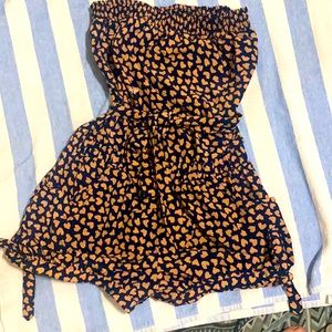 Forever 21 Heart Print Romper